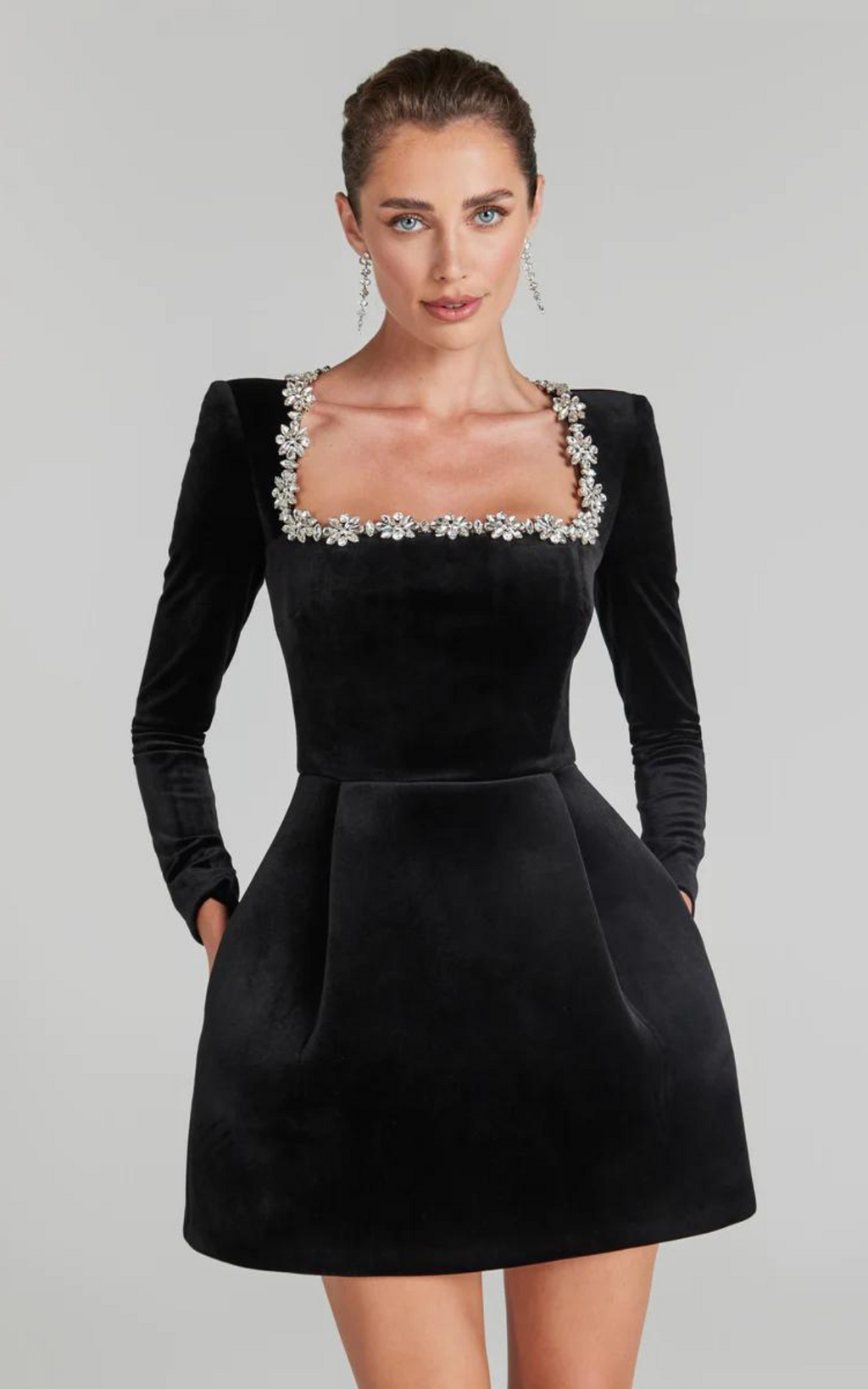nadine velvet mini dress NEW For Love And Lemons Nadine Velvet Mini