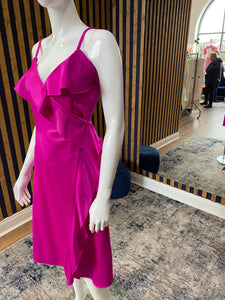 Warehouse Fuchsia Midi Dress