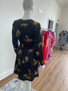 Golden Live Satin Cheetah Dress Wear Once Loved Golden Live Satin Cheetah Dress Wear Once Loved